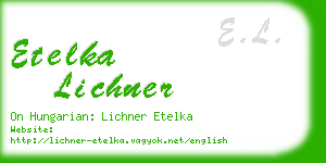 etelka lichner business card